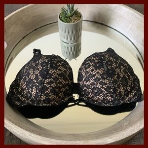 Victoria Secret Bombshell Bra in Black and Nude